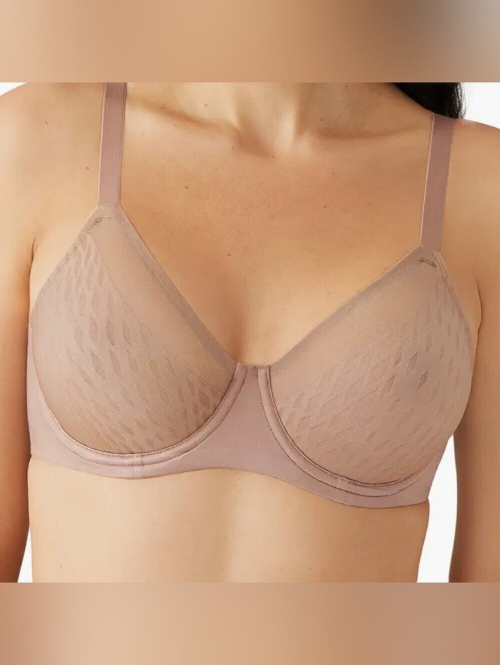 36DD Wacoal Rose Dust Elevated Allure Underwire Bra EUC
